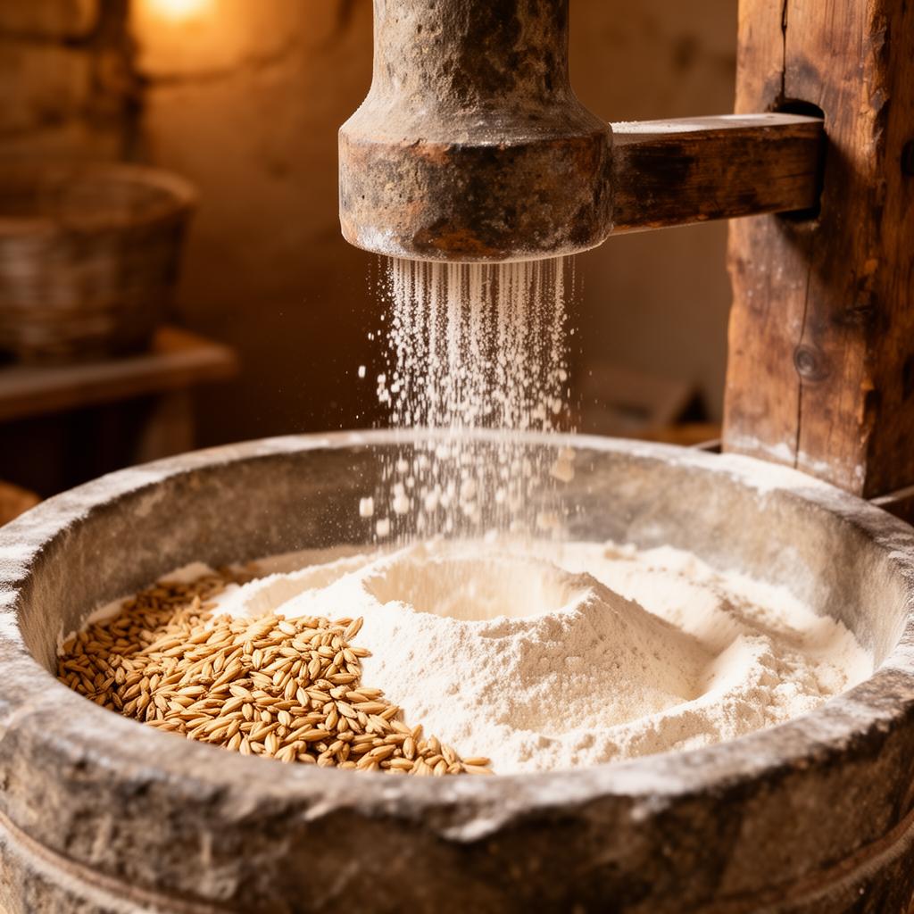 Traditional chakki stone mill